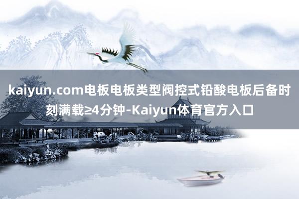 kaiyun.com电板电板类型阀控式铅酸电板后备时刻满载≥4分钟-Kaiyun体育官方入口