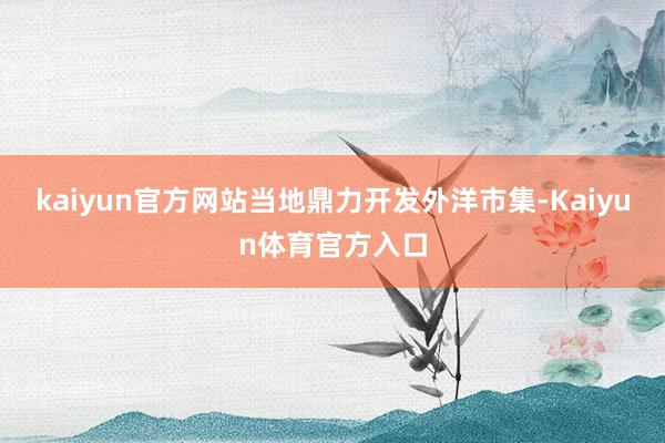kaiyun官方网站当地鼎力开发外洋市集-Kaiyun体育官方入口