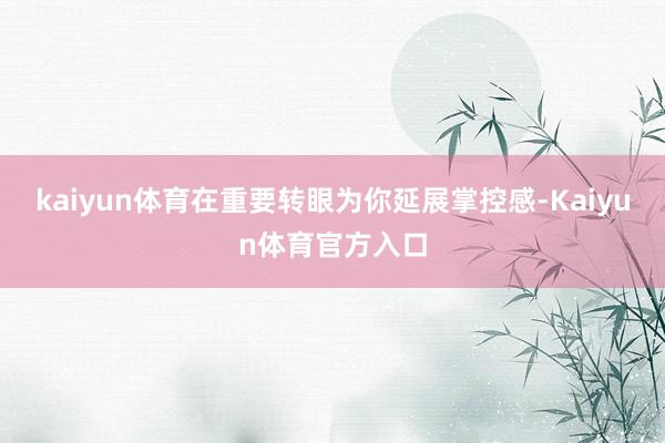 kaiyun体育在重要转眼为你延展掌控感-Kaiyun体育官方入口