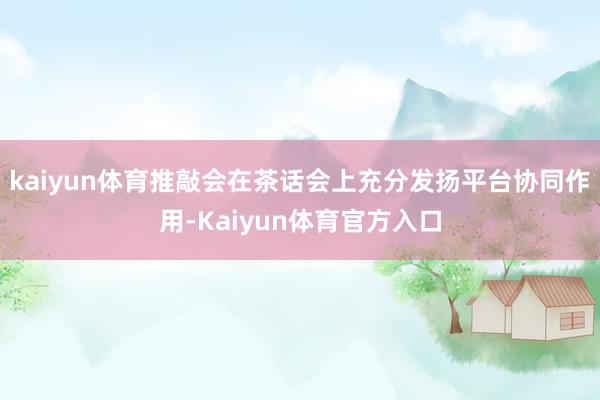 kaiyun体育推敲会在茶话会上充分发扬平台协同作用-Kaiyun体育官方入口